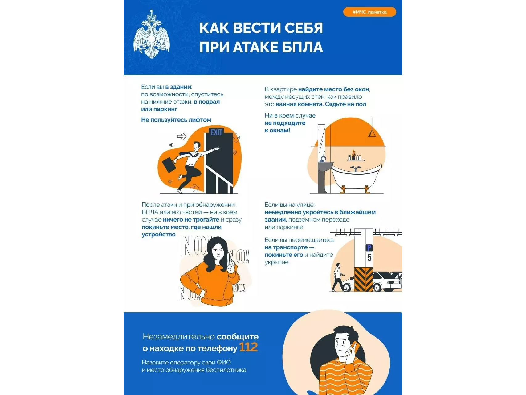Основные правила при обнаружении БПЛА.