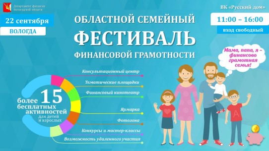 Первый областной семейный фестиваль финансовой грамотности состоится в сентябре. Первый областной семейный фестиваль финансовой грамотности состоится в сентябре.