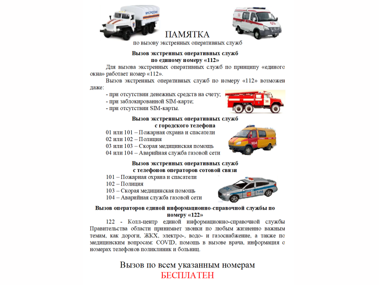 Памятка по вызову экстренных оперативных служб. Памятка по вызову экстренных оперативных служб.